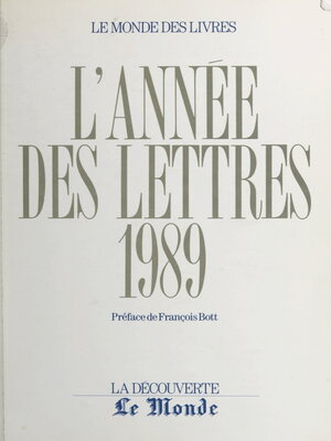 cover image of L'année des lettres 1989